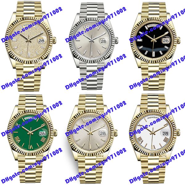 6 model green men's watch 2813 automatic mechanical watch 228238 40mm white roman dial gold stainless steel wristwatch calendar display, Slivery;brown
6 model green men's watch 2813 automatic mechanical watch 228238 40mm white roman dial gold stainless steel wristwatch calendar display, Slivery;brown