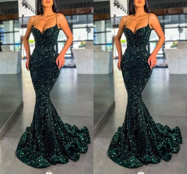 dark green mermaid prom dresses for women spaghetti straps v neck sequined floor length formal wear evening party gowns speical occasion dre, Black
dark green mermaid prom dresses for women spaghetti straps v neck sequined floor length formal wear evening party gowns speical occasion dre, Black