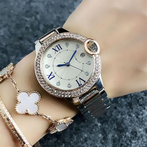 fashion brand women girl crystal roman numerals dial steel band date calendar quartz wrist watch ca06322y, Slivery;brown
fashion brand women girl crystal roman numerals dial steel band date calendar quartz wrist watch ca06322y, Slivery;brown