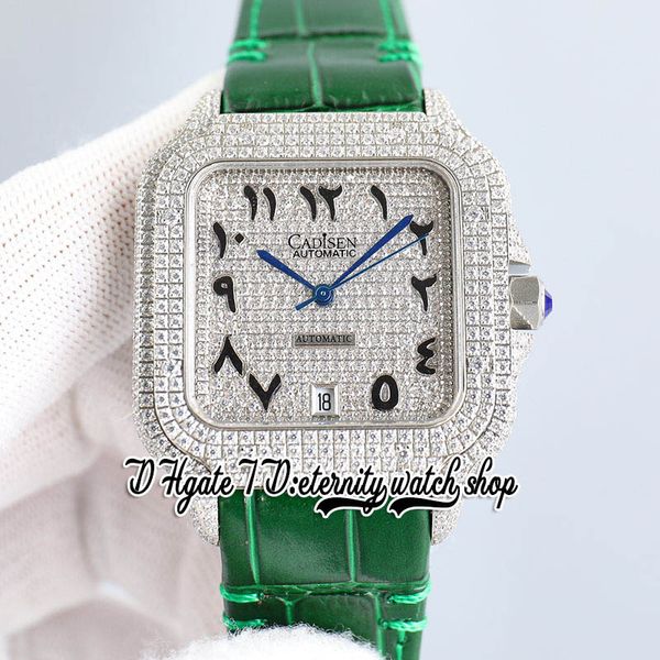 twf tw0009 m8215 automatic mens watch 40mm iced out diamond bezel paved diamonds dial black arabic markers leather strap super edition etern, Slivery;brown
twf tw0009 m8215 automatic mens watch 40mm iced out diamond bezel paved diamonds dial black arabic markers leather strap super edition etern, Slivery;brown