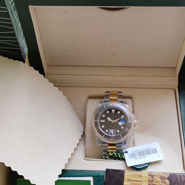 super factory watch v5 movement automatic watches two tone 904l steel ceramic bezel sapphire glass 40mm diving luminous original box men wri, Slivery;brown
super factory watch v5 movement automatic watches two tone 904l steel ceramic bezel sapphire glass 40mm diving luminous original box men wri, Slivery;brown