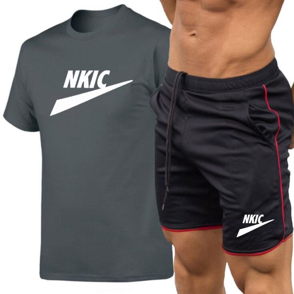 summer men's tracksuit 2 piece set fashion casual solid short-sleeved t-shirt and shorts sport suit breathable man clothing, Gray
summer men's tracksuit 2 piece set fashion casual solid short-sleeved t-shirt and shorts sport suit breathable man clothing, Gray