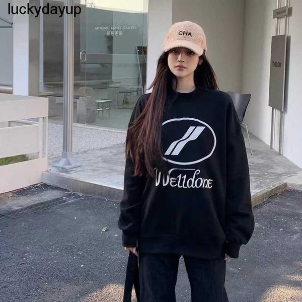 women's hoodies designer sweatshirts correct sweater loose simple men women we11done round neck fashion brand hoodie, Black
women's hoodies designer sweatshirts correct sweater loose simple men women we11done round neck fashion brand hoodie, Black