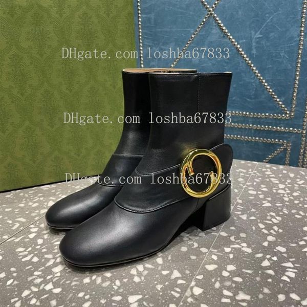 premium women's winter boots designer shoes fashion letter print gold buckle canvas leather martin boot luxury show party sho273e, Black
premium women's winter boots designer shoes fashion letter print gold buckle canvas leather martin boot luxury show party sho273e, Black
