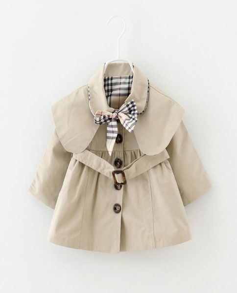 03y baby girls coat trench spring autumn kids trench jacket outerwear coat children clothing long sleeve trenches7581485, Blue;gray