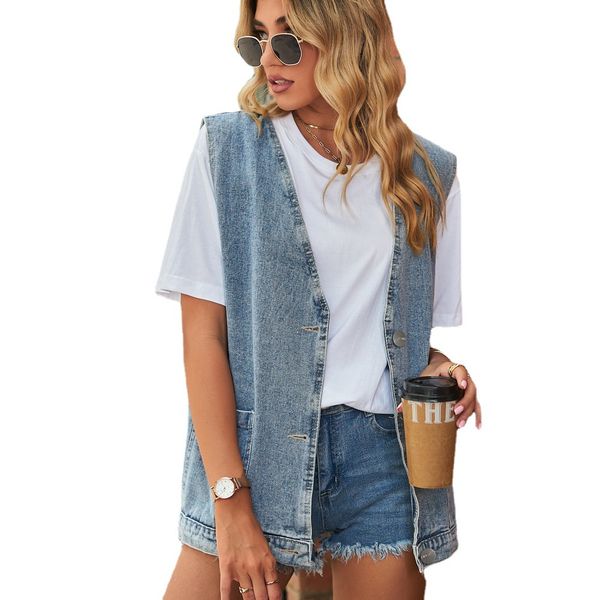 jackets denim vest for women sleeveless casual classic button down jean vest jacket with pockets, Black;brown
jackets denim vest for women sleeveless casual classic button down jean vest jacket with pockets, Black;brown