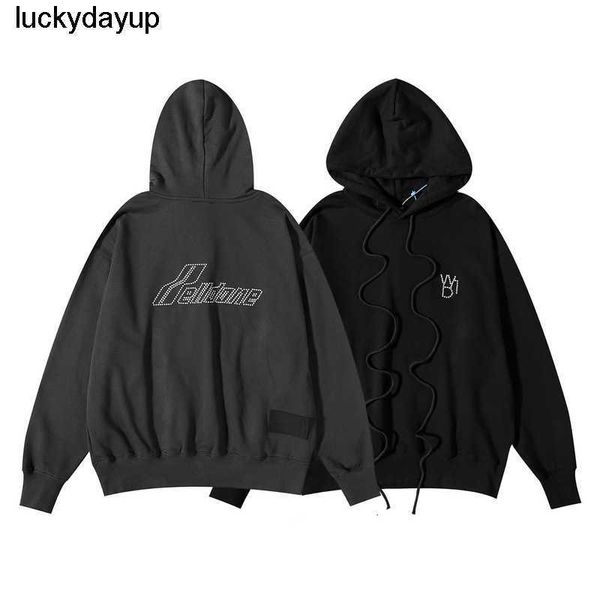 men's hoodies sweatshirts designer we11done winter new fashion drilling letter sweater loose casual sweater hooded, Black
men's hoodies sweatshirts designer we11done winter new fashion drilling letter sweater loose casual sweater hooded, Black