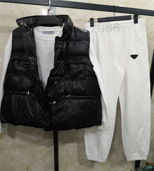 women's two piece pants designer new tracksuit three-piece suit rubber triangle standard sleeveless hooded cotton vest long-sleeved jac, White
women's two piece pants designer new tracksuit three-piece suit rubber triangle standard sleeveless hooded cotton vest long-sleeved jac, White