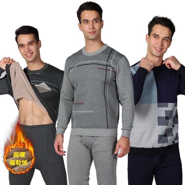 middle aged and old youth jacquard thermal underwear men's super soft plush thickened cotton suit autumn clothes pants, Black;brown
middle aged and old youth jacquard thermal underwear men's super soft plush thickened cotton suit autumn clothes pants, Black;brown