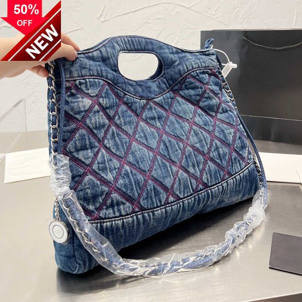 brand designers handbags women's denim tote bags blue and black embroidered quilted ringer pattern silver metal chain high volume cross
brand designers handbags women's denim tote bags blue and black embroidered quilted ringer pattern silver metal chain high volume cross