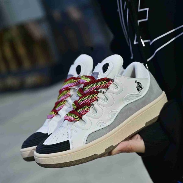 designer dress shoes fashion lanvins curb painted low sneakers men women thick soles catwalk stitching embossed leather rubber platform loaf, Black
designer dress shoes fashion lanvins curb painted low sneakers men women thick soles catwalk stitching embossed leather rubber platform loaf, Black