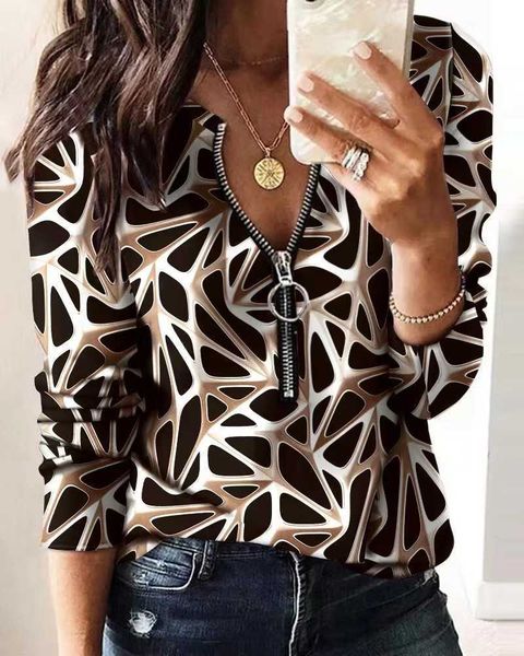 women's knits & tees t-shirt 2023 womens designer clothing fashionable blouse printing zipper long sleeve new casual ladies sweatshirts, White
women's knits & tees t-shirt 2023 womens designer clothing fashionable blouse printing zipper long sleeve new casual ladies sweatshirts, White