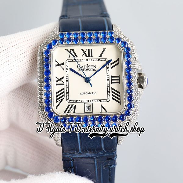 twf tw0009 paved diamonds m8215 automatic mens watch 40mm blue iced out big diamond bezel white dial roman markers leather strap 2022 super, Slivery;brown
twf tw0009 paved diamonds m8215 automatic mens watch 40mm blue iced out big diamond bezel white dial roman markers leather strap 2022 super, Slivery;brown