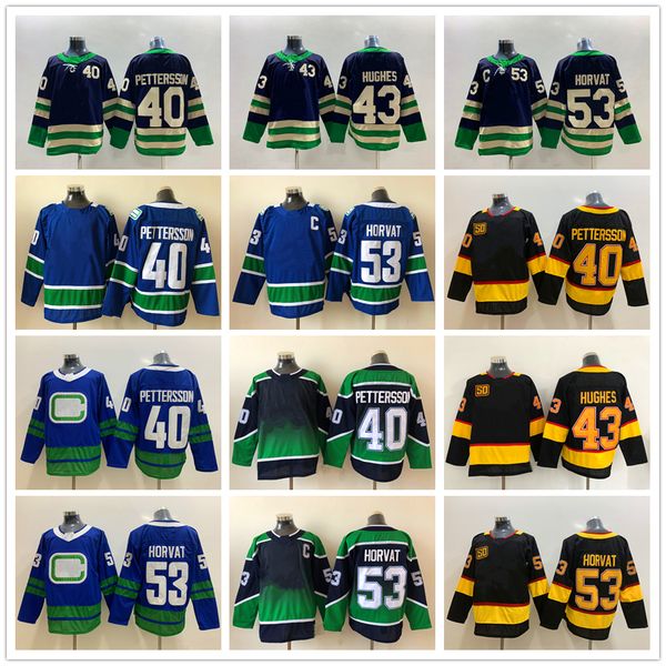 movie college ice hockey wears jerseys stitched 40eliaspettersson 53bohorvat 43quinnhughes reverse retro blank men youth women jersey, Black
movie college ice hockey wears jerseys stitched 40eliaspettersson 53bohorvat 43quinnhughes reverse retro blank men youth women jersey, Black