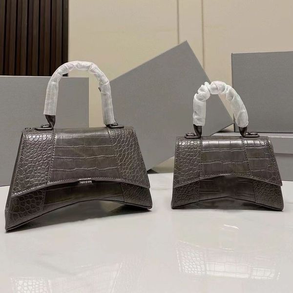 b letters handbags crocodile grain hourglass package classic handbag inclined shoulder bag hourglass