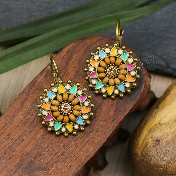 ethnic colorful flower wedding dangle earrings for women tibetan jewelry retro wood beads ladies earrings, Silver
ethnic colorful flower wedding dangle earrings for women tibetan jewelry retro wood beads ladies earrings, Silver