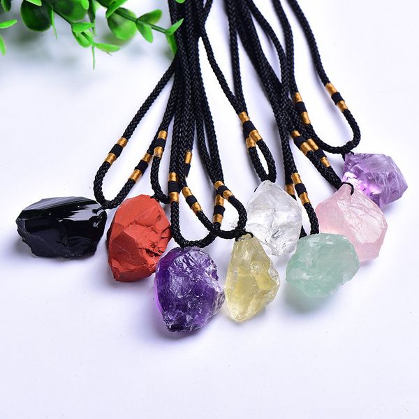 natural raw stone amethyst fluorite pendant irregular citrine pink crystal necklace for women jewelry, Silver
natural raw stone amethyst fluorite pendant irregular citrine pink crystal necklace for women jewelry, Silver