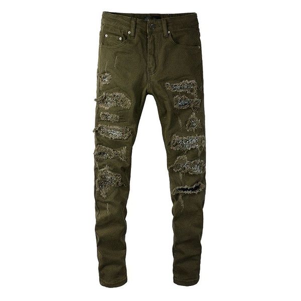 amr casual pencil mens jeans army green straight trousers streetwear striped patch hole jean for men stretch slim fit pants, Blue
amr casual pencil mens jeans army green straight trousers streetwear striped patch hole jean for men stretch slim fit pants, Blue