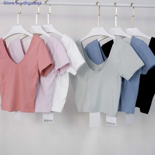 maur new trendy yoga brand lu's t shirts 2023 women's summer align sports short sleeve tight v-neck u-back beautiful back fitness, White
maur new trendy yoga brand lu's t shirts 2023 women's summer align sports short sleeve tight v-neck u-back beautiful back fitness, White