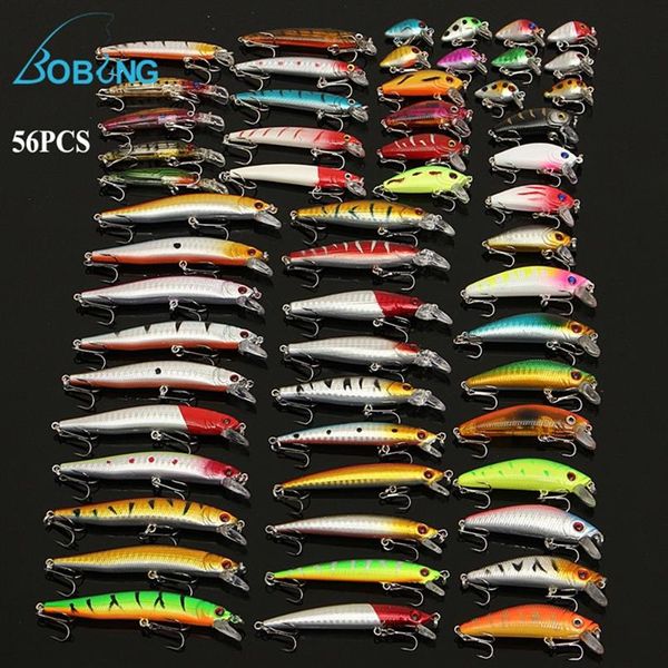 bobing 56pcs lot almighty mixed fishing lure bait set wobbler crankbait swimbait with treble hook minnow bait carp fish spinners300k
bobing 56pcs lot almighty mixed fishing lure bait set wobbler crankbait swimbait with treble hook minnow bait carp fish spinners300k