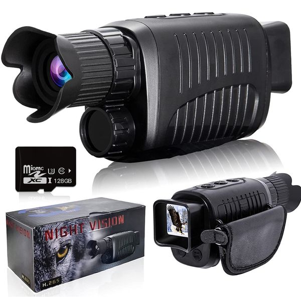 

telescopes monocular night vision device 1080p hd infrared 5x digital zoom hunting telescope outdoor day dual use 100 darkness 300m 221014
