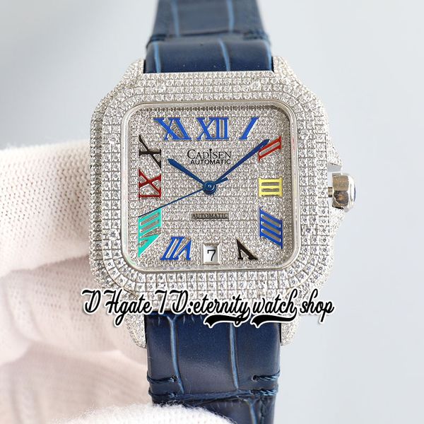 twf tw0009 m8215 automatic mens watch 40mm iced out diamond bezel paved diamonds dial rainbow roman markers leather strap super edition eter, Slivery;brown
twf tw0009 m8215 automatic mens watch 40mm iced out diamond bezel paved diamonds dial rainbow roman markers leather strap super edition eter, Slivery;brown