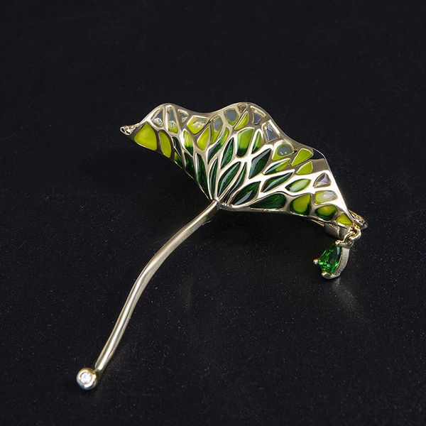 national style elegant enamel brooch color zirconia stone lotus leaf brooches for women fashion flower corsage jewelry gift, Gray
national style elegant enamel brooch color zirconia stone lotus leaf brooches for women fashion flower corsage jewelry gift, Gray