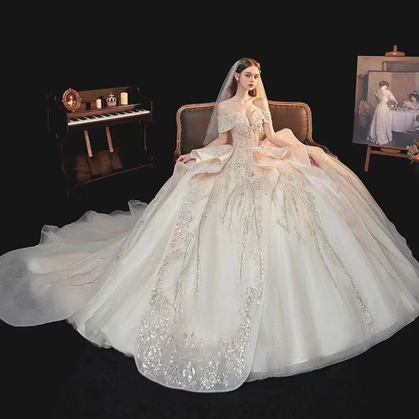 country garden champagne a line wedding dress vintage saudi arabia mermaid wedding dress high neck long off shoulder bridal gowns crystal br, White
country garden champagne a line wedding dress vintage saudi arabia mermaid wedding dress high neck long off shoulder bridal gowns crystal br, White