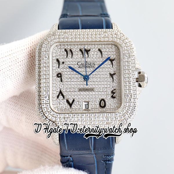 twf tw0013 m8215 automatic mens watch 40mm iced out diamond bezel paved diamonds dial black arabic markers leather strap 2022 super edition, Slivery;brown
twf tw0013 m8215 automatic mens watch 40mm iced out diamond bezel paved diamonds dial black arabic markers leather strap 2022 super edition, Slivery;brown
