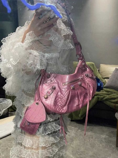 fashion studded rivet biker sling bags designer luxury silver bucket bag and purse women
fashion studded rivet biker sling bags designer luxury silver bucket bag and purse women