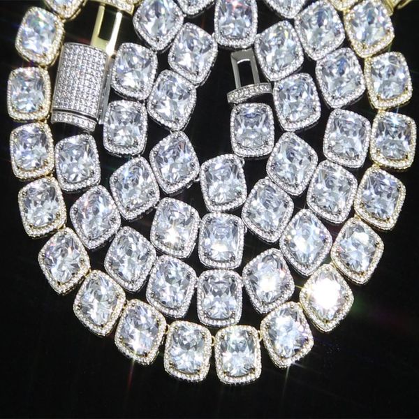 14mm 18inch -22inch 18k yellow white gold plated bling cz icy cuban chain necklace punk hiphop rapper jewelry for men women, Silver
14mm 18inch -22inch 18k yellow white gold plated bling cz icy cuban chain necklace punk hiphop rapper jewelry for men women, Silver
