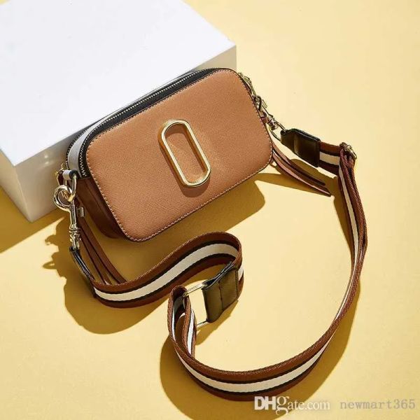 Image of Womens Bag Wide Shoulder Strap Fashion Messenger Single Bags Small Square Camera Bag No Letters