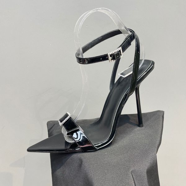 classic high heeled sandals party 100% women dance shoe designer heels 11.5cm patent leather lady metal belt buckle stiletto heel womans sho, Black
classic high heeled sandals party 100% women dance shoe designer heels 11.5cm patent leather lady metal belt buckle stiletto heel womans sho, Black