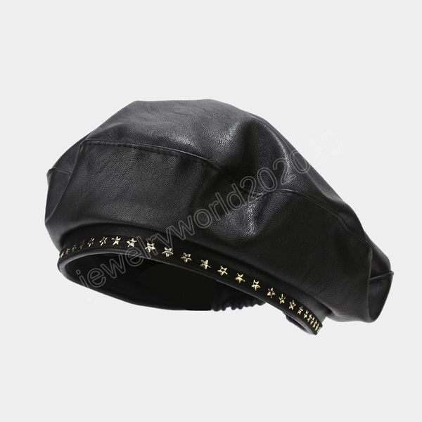 women fashion beret cap pu leather berets french artist warm beanie hat female ladies all-match adjustable hat gift, Blue;gray
women fashion beret cap pu leather berets french artist warm beanie hat female ladies all-match adjustable hat gift, Blue;gray