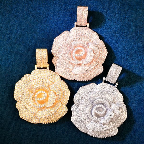 mens women new fashion necklace gold plated full bling cz rose pendant necklace with 3mm 24inch rope chain nice gift, Silver
mens women new fashion necklace gold plated full bling cz rose pendant necklace with 3mm 24inch rope chain nice gift, Silver