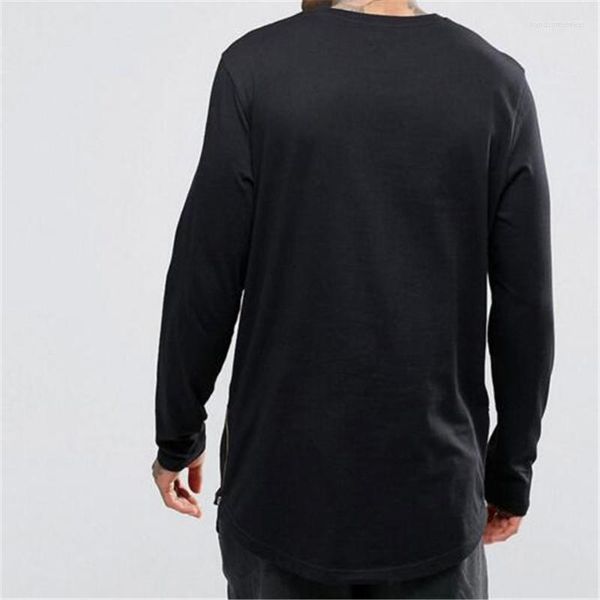 men's t shirts streetwear shirt men casual loose hip hop mens tshirt zipper split harajuku t-shirt arc hem long sleeve tees camisas hom, White;black
men's t shirts streetwear shirt men casual loose hip hop mens tshirt zipper split harajuku t-shirt arc hem long sleeve tees camisas hom, White;black