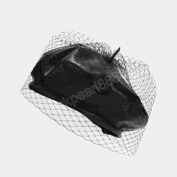 autumn winter pu leather hats women beret vintage mesh yarn berets fashion female breathable beret hat solid color cap, Blue;gray
autumn winter pu leather hats women beret vintage mesh yarn berets fashion female breathable beret hat solid color cap, Blue;gray