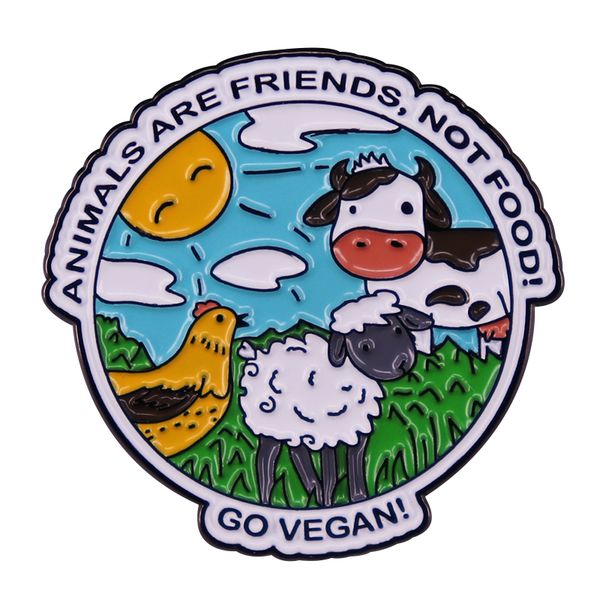 animals are friends not food lapel pin veganism badge cow sheep chickens pig cartoon brooch bags jewelry accesso, Blue
animals are friends not food lapel pin veganism badge cow sheep chickens pig cartoon brooch bags jewelry accesso, Blue