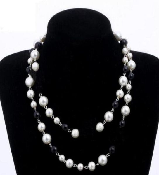 designer jewelry necklace elegant women black and white pearl sweater chain paris fashion diamond necklaces wedding jewelrys acces6521692, Silver
designer jewelry necklace elegant women black and white pearl sweater chain paris fashion diamond necklaces wedding jewelrys acces6521692, Silver