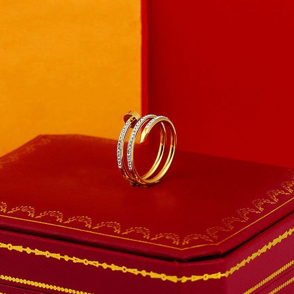 rings for women love screw classic luxury men's and women's titanium steel letter double band size 5-11, Silver
rings for women love screw classic luxury men's and women's titanium steel letter double band size 5-11, Silver