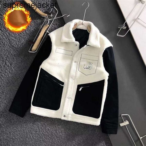 designer jacket high version ins mens s fashion brand winter black and white color matching embroidery letter imitation lamb wool couple coa, Black;brown
designer jacket high version ins mens s fashion brand winter black and white color matching embroidery letter imitation lamb wool couple coa, Black;brown