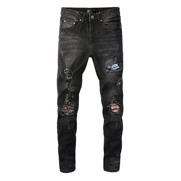 amr pencil mens jeans black trousers streetwear striped patch hole jean for men stretch slim fit pants, Blue
amr pencil mens jeans black trousers streetwear striped patch hole jean for men stretch slim fit pants, Blue