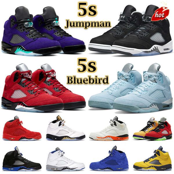 men amg basketball shoes 5s jumpman 5 bluebird moonlight racer blue raging red shattered backboard jade horizon quai 54 mens trainers