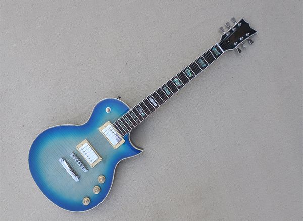 blue 6 strings electric guitar with flame maple veneer rosewood fretboard can be customized
blue 6 strings electric guitar with flame maple veneer rosewood fretboard can be customized