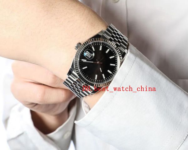126234- men's watch 36mm black dial calendar automatic mechanical watch asia 2813 sport sapphire glass 2022, Slivery;brown
126234- men's watch 36mm black dial calendar automatic mechanical watch asia 2813 sport sapphire glass 2022, Slivery;brown