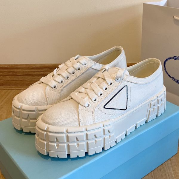 women designer fashion platform shoes triangle logo double wheel nylon sneakers white, Black
women designer fashion platform shoes triangle logo double wheel nylon sneakers white, Black