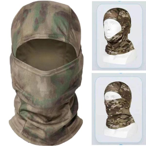 Image of Cycling Caps Ski Face Mask Motorcycle Balaclava Helmet Liner Hood Beanie Camouflage For Mens Bicycle Breathable Head Cover Hats