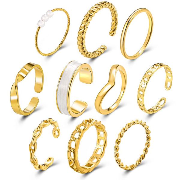 vintage gold color geometric heart circle joint cluster rings set for women minimalist metal knuckle ring jewelry 10pcs/set, Golden;silver
vintage gold color geometric heart circle joint cluster rings set for women minimalist metal knuckle ring jewelry 10pcs/set, Golden;silver