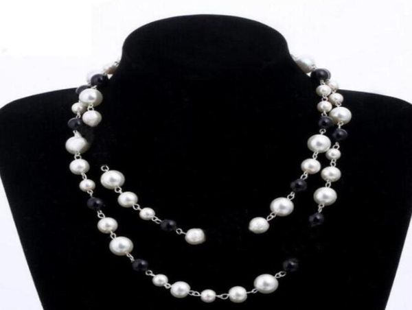 designer jewelry necklace elegant women black and white pearl sweater chain paris fashion diamond necklaces wedding jewelrys acces1390410, Silver
designer jewelry necklace elegant women black and white pearl sweater chain paris fashion diamond necklaces wedding jewelrys acces1390410, Silver