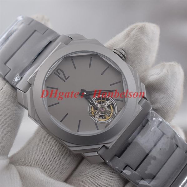 2021 new mens watches grey titanium steel strap tourbillon dial automatische uhr mechanical glass bottom 41mm wristwatches301x, Slivery;brown
2021 new mens watches grey titanium steel strap tourbillon dial automatische uhr mechanical glass bottom 41mm wristwatches301x, Slivery;brown